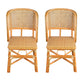 Contemporary Armless Wicker Chair Home Cane Back Dining Chair Beige 2 Piece Set Clearhalo 'Dining Chairs' 'Dining Tables & Seating' 'dining_chair' 'furn' 'furn_dining_chair' 'Furniture' 'Kitchen & Dining Furniture' 7230029