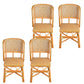 Contemporary Armless Wicker Chair Home Cane Back Dining Chair Beige 4 Piece Set Clearhalo 'Dining Chairs' 'Dining Tables & Seating' 'dining_chair' 'furn' 'furn_dining_chair' 'Furniture' 'Kitchen & Dining Furniture' 7230031