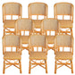 Contemporary Armless Wicker Chair Home Cane Back Dining Chair Beige 8 Piece Set Clearhalo 'Dining Chairs' 'Dining Tables & Seating' 'dining_chair' 'furn' 'furn_dining_chair' 'Furniture' 'Kitchen & Dining Furniture' 7230034