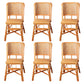Contemporary Armless Wicker Chair Home Cane Back Dining Chair Light Yellow-Brown 6 Piece Set Clearhalo 'Dining Chairs' 'Dining Tables & Seating' 'dining_chair' 'furn' 'furn_dining_chair' 'Furniture' 'Kitchen & Dining Furniture' 7230038