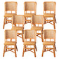 Contemporary Armless Wicker Chair Home Cane Back Dining Chair Light Yellow-Brown 8 Piece Set Clearhalo 'Dining Chairs' 'Dining Tables & Seating' 'dining_chair' 'furn' 'furn_dining_chair' 'Furniture' 'Kitchen & Dining Furniture' 7230039