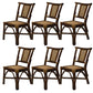 Contemporary Armless Wicker Chair Home Cane Back Dining Chair 6 Piece Set Clearhalo 'Dining Chairs' 'Dining Tables & Seating' 'dining_chair' 'furn' 'furn_dining_chair' 'Furniture' 'Kitchen & Dining Furniture' 7230043
