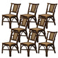 Contemporary Armless Wicker Chair Home Cane Back Dining Chair 8 Piece Set Clearhalo 'Dining Chairs' 'Dining Tables & Seating' 'dining_chair' 'furn' 'furn_dining_chair' 'Furniture' 'Kitchen & Dining Furniture' 7230044