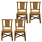 Contemporary Armless Wicker Chair Home Cane Back Dining Chair 4 Piece Set Clearhalo 'Dining Chairs' 'Dining Tables & Seating' 'dining_chair' 'furn' 'furn_dining_chair' 'Furniture' 'Kitchen & Dining Furniture' 7230047