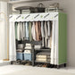 Freestanding Metal Frame Wardrobe Foldable Wardrobe with Garment Rod
