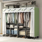 Freestanding Metal Frame Wardrobe Foldable Wardrobe with Garment Rod
