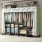 Freestanding Metal Frame Wardrobe Foldable Wardrobe with Garment Rod