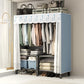 Freestanding Metal Frame Wardrobe Foldable Wardrobe with Garment Rod