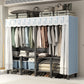 Freestanding Metal Frame Wardrobe Foldable Wardrobe with Garment Rod