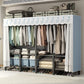 Freestanding Metal Frame Wardrobe Foldable Wardrobe with Garment Rod