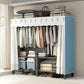 Freestanding Metal Frame Wardrobe Foldable Wardrobe with Garment Rod