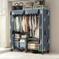 Freestanding Metal Frame Wardrobe Foldable Wardrobe with Garment Rod