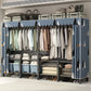 Freestanding Metal Frame Wardrobe Foldable Wardrobe with Garment Rod