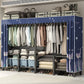 Freestanding Metal Frame Wardrobe Foldable Wardrobe with Garment Rod