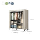 Freestanding Metal Frame Wardrobe Foldable Wardrobe with Garment Rod
