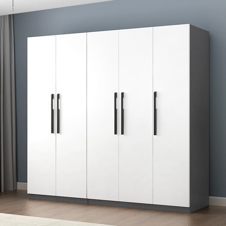 Moderne houten frame garderobe armoire vrijstaanbare garderobe met planken