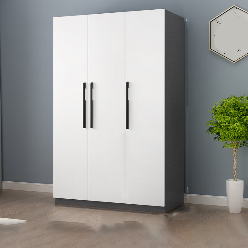 Moderne houten frame garderobe armoire vrijstaanbare garderobe met planken