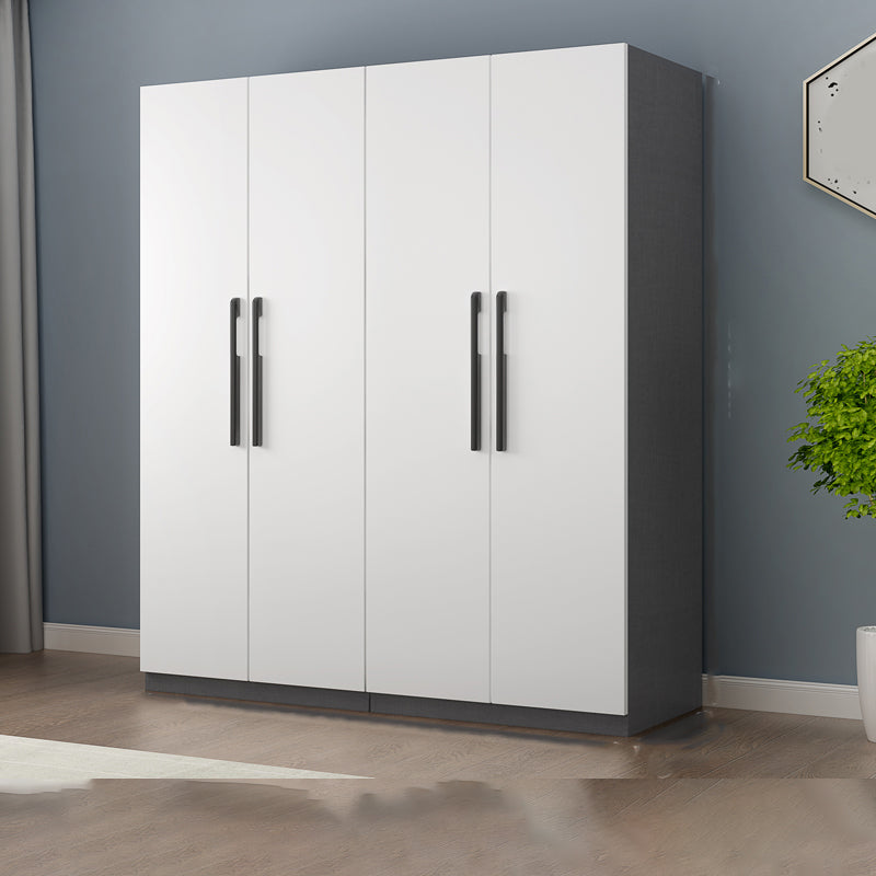 Moderne houten frame garderobe armoire vrijstaanbare garderobe met planken