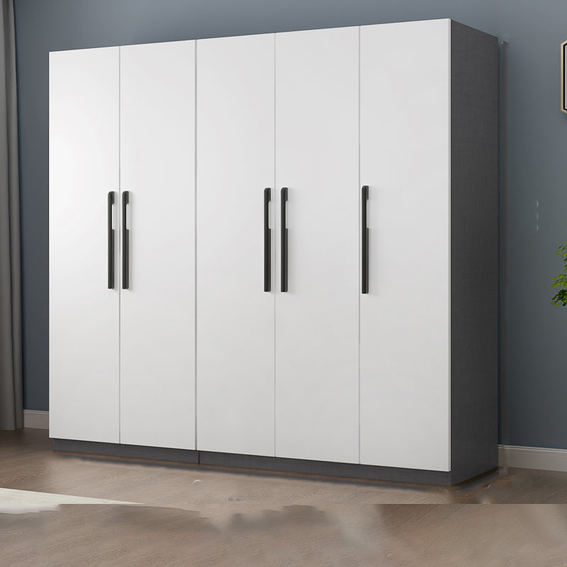 Moderne houten frame garderobe armoire vrijstaanbare garderobe met planken