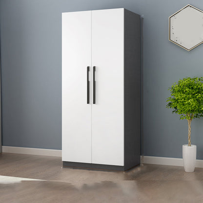 Moderne houten frame garderobe armoire vrijstaanbare garderobe met planken