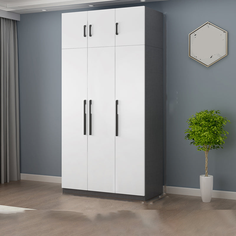 Moderne houten frame garderobe armoire vrijstaanbare garderobe met planken