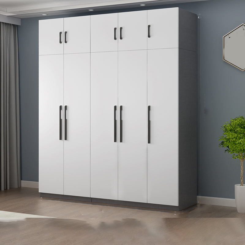 Moderne houten frame garderobe armoire vrijstaanbare garderobe met planken