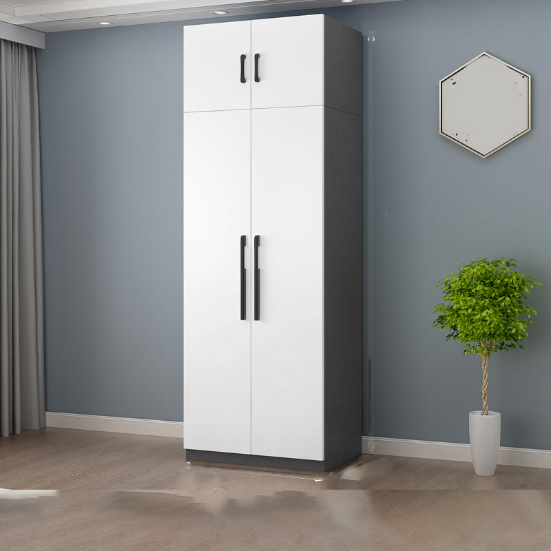 Moderne houten frame garderobe armoire vrijstaanbare garderobe met planken