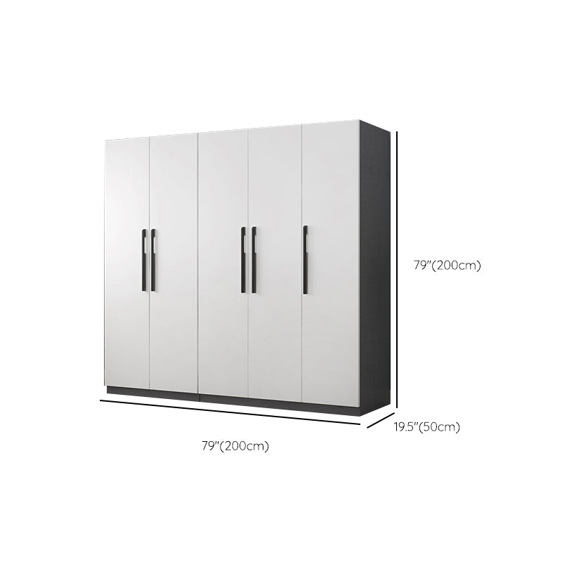 Moderne houten frame garderobe armoire vrijstaanbare garderobe met planken