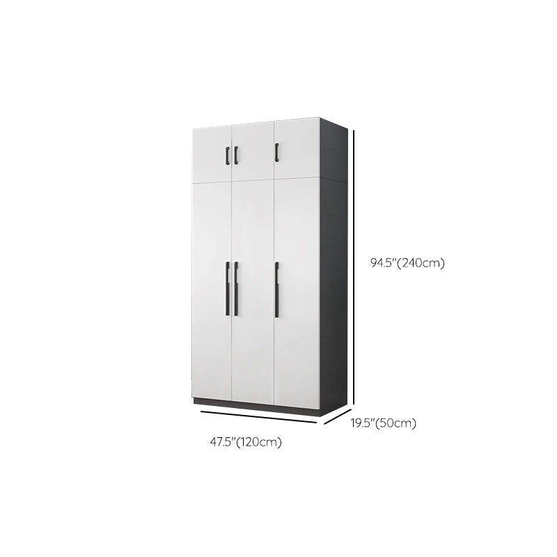 Moderne houten frame garderobe armoire vrijstaanbare garderobe met planken