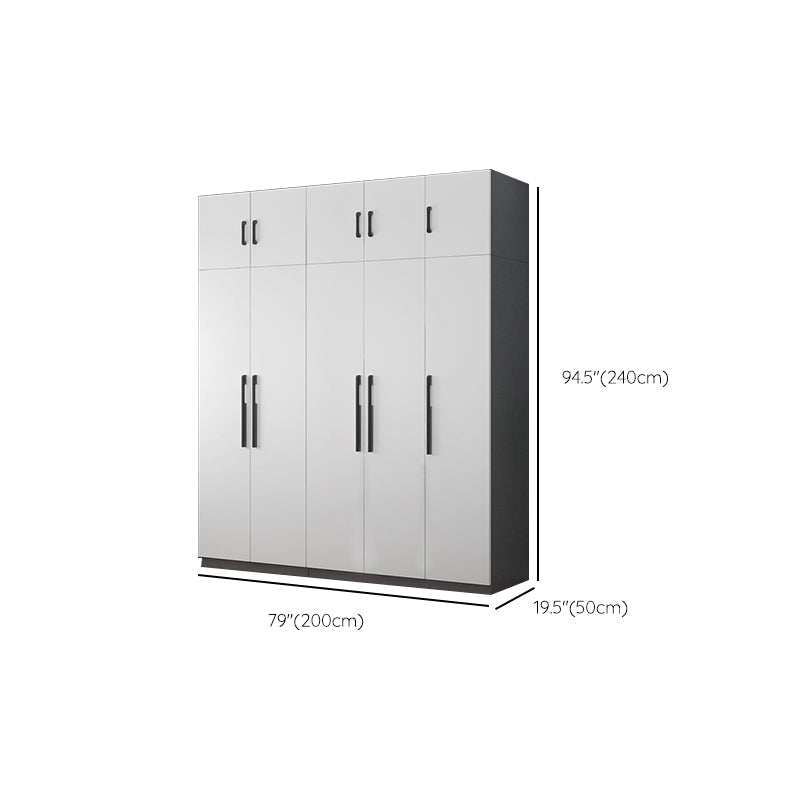 Moderne houten frame garderobe armoire vrijstaanbare garderobe met planken