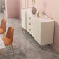 White Buffet Sideboard Dining Room Credenza with Drawers and Storage Clearhalo 'buffet_sideboard' 'Buffets & Sideboards' 'furn' 'furn_buffet_sideboard' 'Furniture' 'Kitchen & Dining Furniture' 7230343