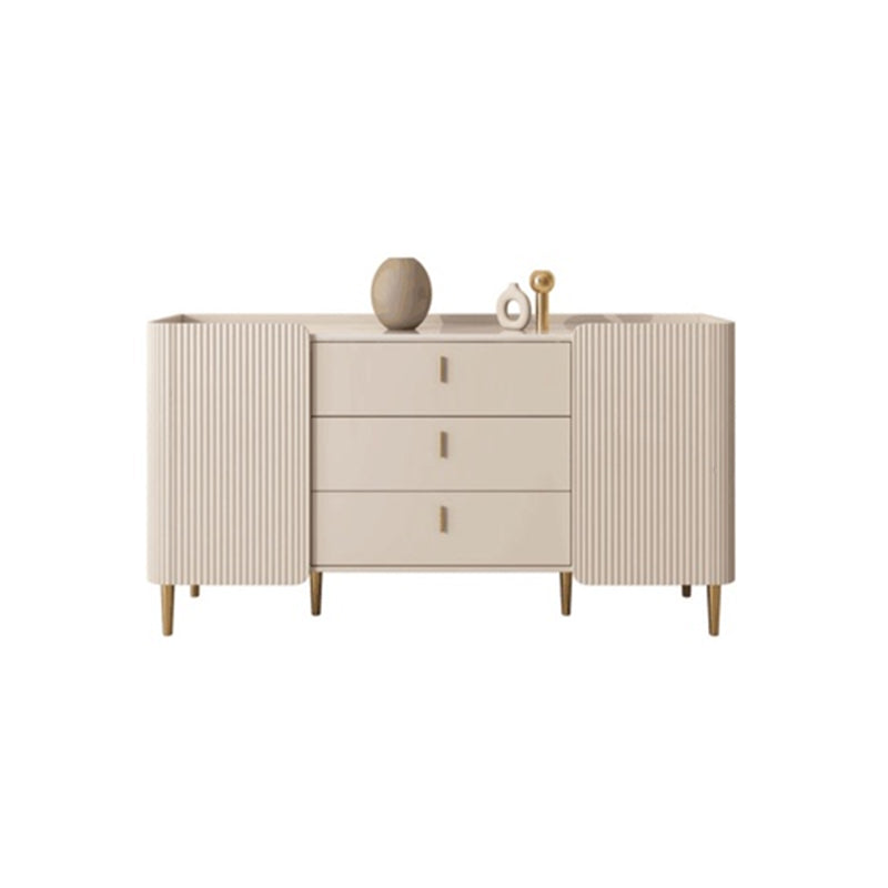 White Buffet Sideboard Dining Room Credenza with Drawers and Storage Clearhalo 'buffet_sideboard' 'Buffets & Sideboards' 'furn' 'furn_buffet_sideboard' 'Furniture' 'Kitchen & Dining Furniture' 7230345