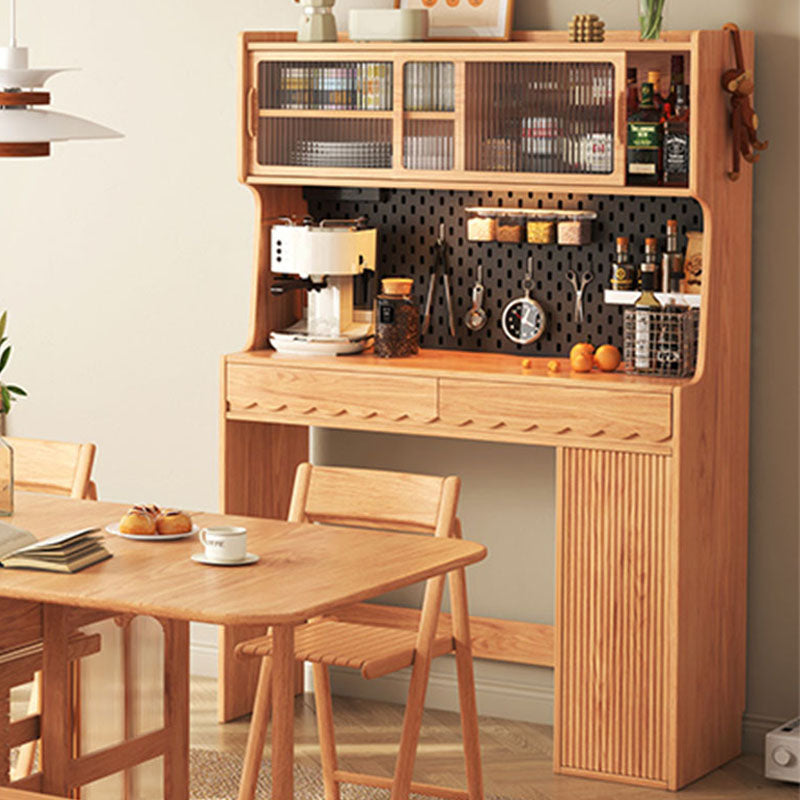 Tabella del server di legno moderno 3 cassetti Apri armadi di archiviazione inclusi per la casa