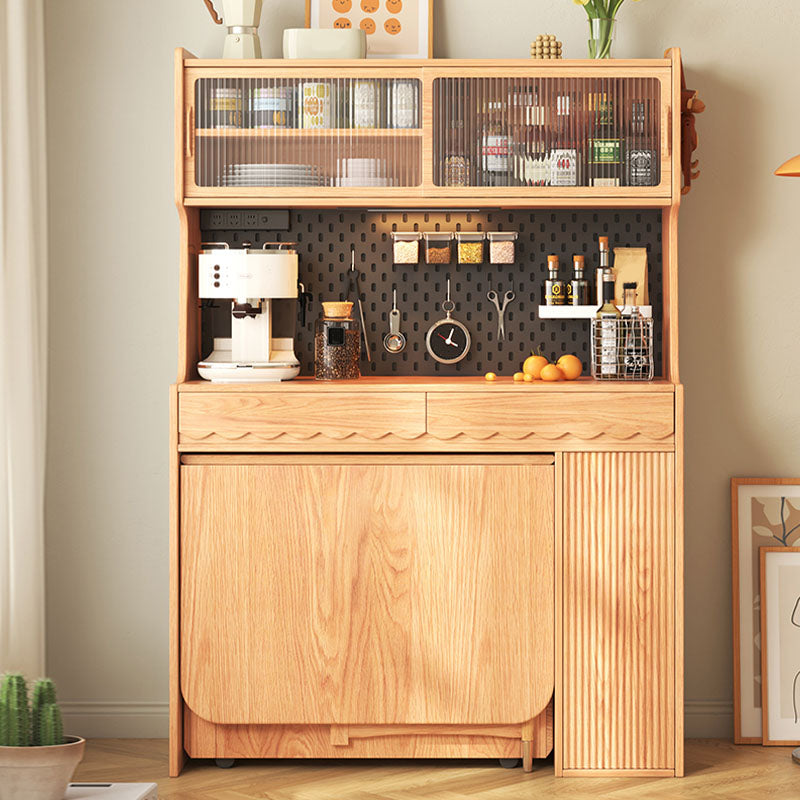 Tabella del server di legno moderno 3 cassetti Apri armadi di archiviazione inclusi per la casa