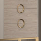 Sideboard in metallo a buffet in pietra in stile glam con 3 disegni