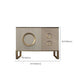 Sideboard in metallo a buffet in pietra in stile glam con 3 disegni