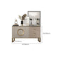 Sideboard in metallo a buffet in pietra in stile glam con 3 disegni