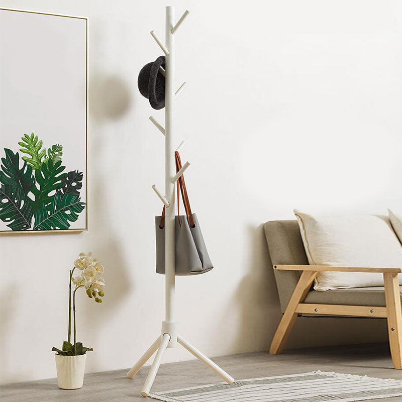 Stand Hall Free Standing Wooden Midcent secolo moderno