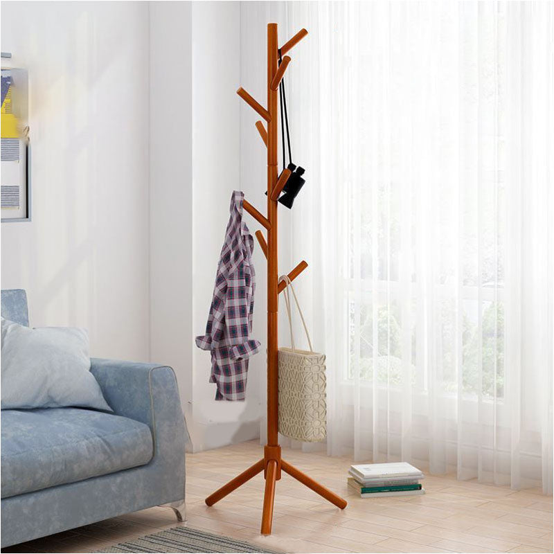 Stand Hall Free Standing Wooden Midcent secolo moderno