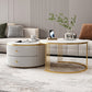 Slate Round Coffee Table Frame Nesting Coffee Table Set for Living Room Clearhalo 'Coffee & Accent Tables' 'Coffee Tables' 'coffee_tables' 'furn' 'furn_coffee_tables' 'Furniture' 'Living Room Furniture' 7230680