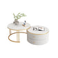 Slate Round Coffee Table Frame Nesting Coffee Table Set for Living Room Clearhalo 'Coffee & Accent Tables' 'Coffee Tables' 'coffee_tables' 'furn' 'furn_coffee_tables' 'Furniture' 'Living Room Furniture' 7230686