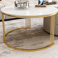 Slate Round Coffee Table Frame Nesting Coffee Table Set for Living Room Clearhalo 'Coffee & Accent Tables' 'Coffee Tables' 'coffee_tables' 'furn' 'furn_coffee_tables' 'Furniture' 'Living Room Furniture' 7230690