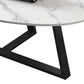 Slate Oval Coffee Table Cross Legs Single Table for Living Room Clearhalo 'Coffee & Accent Tables' 'Coffee Tables' 'coffee_tables' 'furn' 'furn_coffee_tables' 'Furniture' 'Living Room Furniture' 7230724