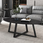 Slate Oval Coffee Table Cross Legs Single Table for Living Room Clearhalo 'Coffee & Accent Tables' 'Coffee Tables' 'coffee_tables' 'furn' 'furn_coffee_tables' 'Furniture' 'Living Room Furniture' 7230726