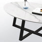 Slate Oval Coffee Table Cross Legs Single Table for Living Room Clearhalo 'Coffee & Accent Tables' 'Coffee Tables' 'coffee_tables' 'furn' 'furn_coffee_tables' 'Furniture' 'Living Room Furniture' 7230727