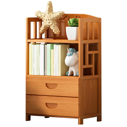 Contemporary 2 - Drawer Accent Chest, Rectangle Lacquered Chest in Natural 20"L x 12"W x 33"H Clearhalo 'Cabinets & Chests' 'cabinets_chests' 'furn' 'furn_cabinets_chests' 'Furniture' 'Living Room Furniture' 7230780