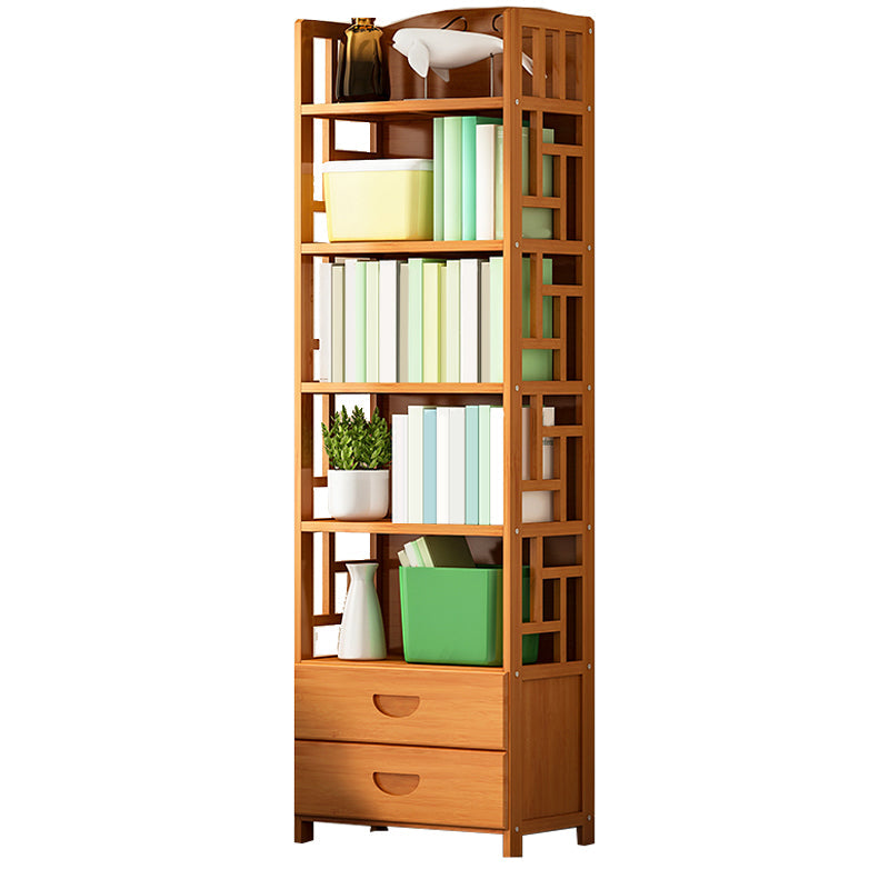 Contemporary 2 - Drawer Accent Chest, Rectangle Lacquered Chest in Natural 19.7"L x 11.8"W x 68.1"H Clearhalo 'Cabinets & Chests' 'cabinets_chests' 'furn' 'furn_cabinets_chests' 'Furniture' 'Living Room Furniture' 7230782