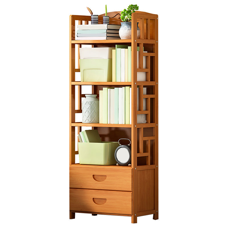 Contemporary 2 - Drawer Accent Chest, Rectangle Lacquered Chest in Natural 20"L x 14"W x 56"H Clearhalo 'Cabinets & Chests' 'cabinets_chests' 'furn' 'furn_cabinets_chests' 'Furniture' 'Living Room Furniture' 7230792