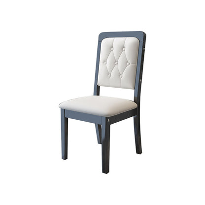 Houten getufte eetkamerstoel moderne stijl gestoffeerde armloze eetkamerstoelen