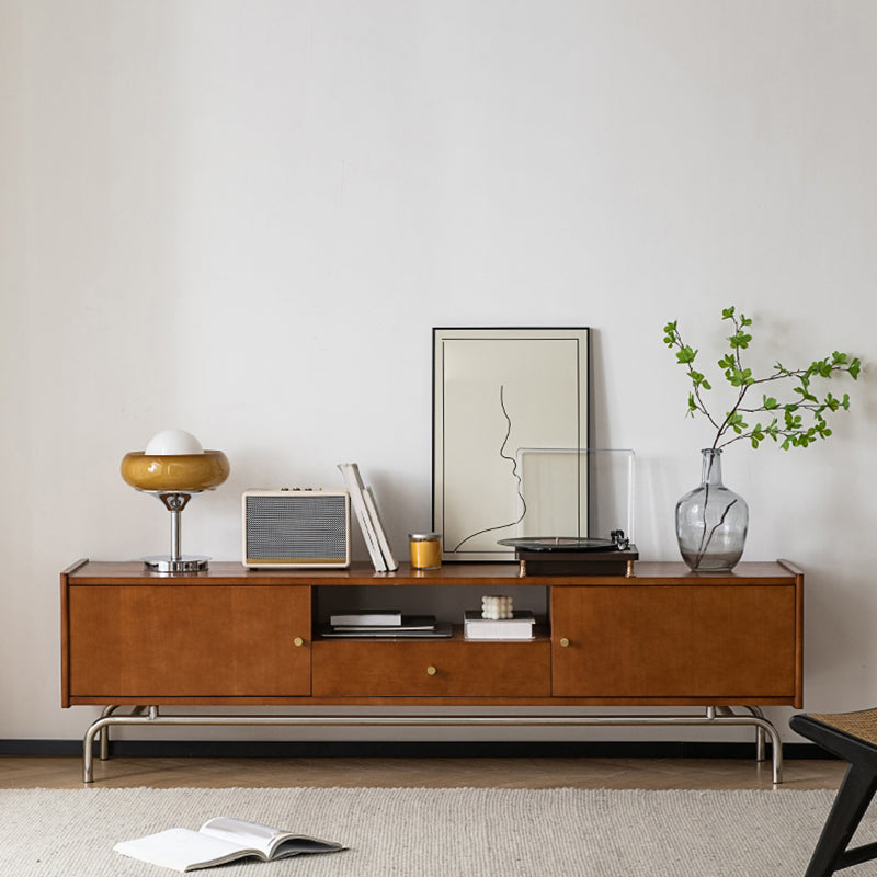 Modern TV Console Solid Wood Media Console TV Stand with Drawer Clearhalo 'furn' 'furn_tv_stands_entertainment_centers' 'Furniture' 'Living Room Furniture' 'TV Stands & Entertainment Centers' 'TV Stands & Media Storage Furniture' 'tv_stands_entertainment_centers' 7230885